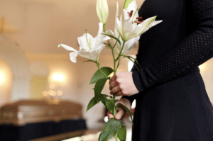 woman in funeral