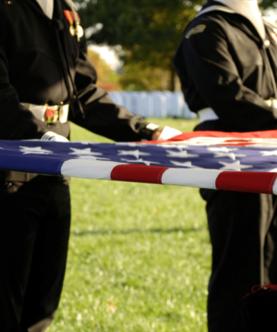 Military flag folding