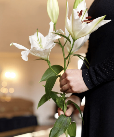 woman in funeral